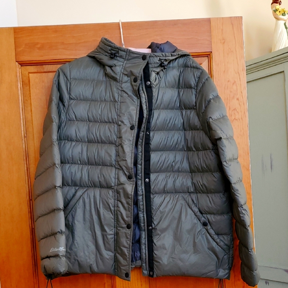 Eddie Bauer Green Puffer Jacket